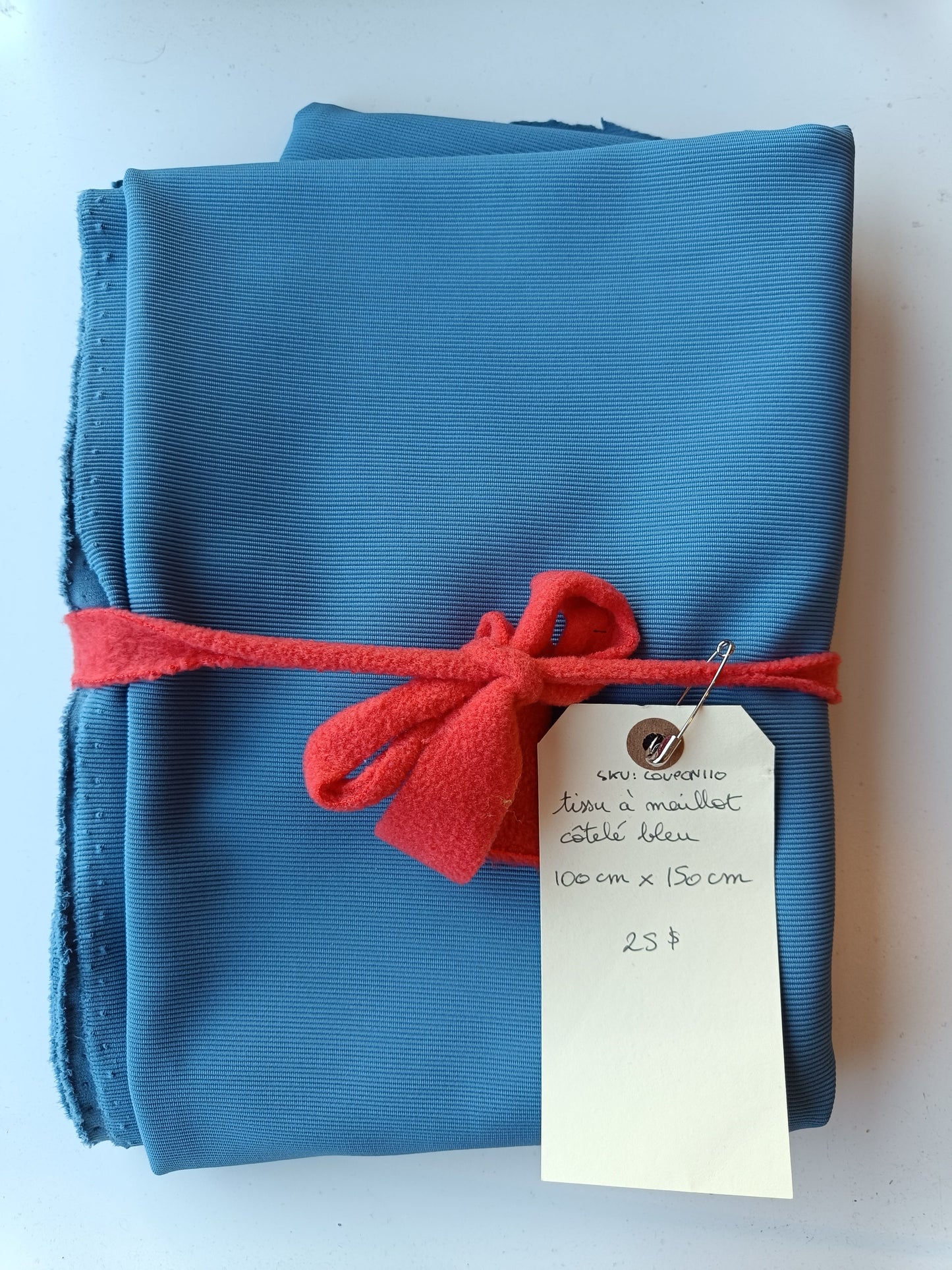 Tissu à maillot de bain côtelé - Coupon #110