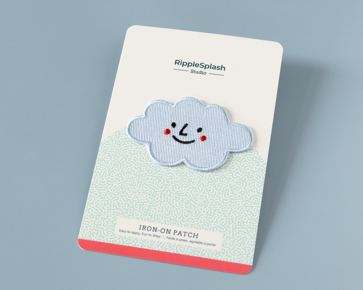 Happy Cloud Iron-on Patch - RippleSplash
