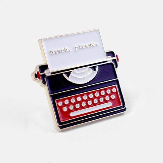 Broche en émail - machine à écrire | Badaboöm