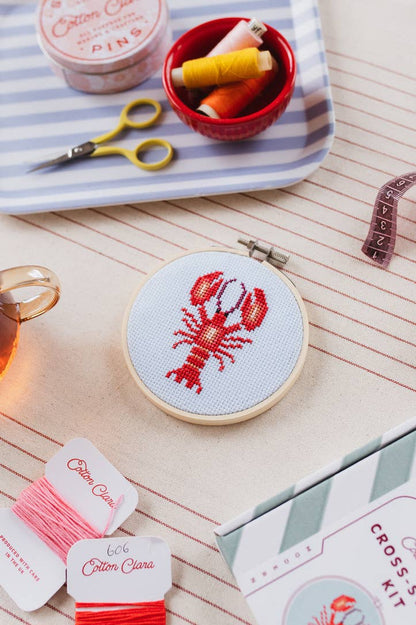 Lobster cross-stitch kit