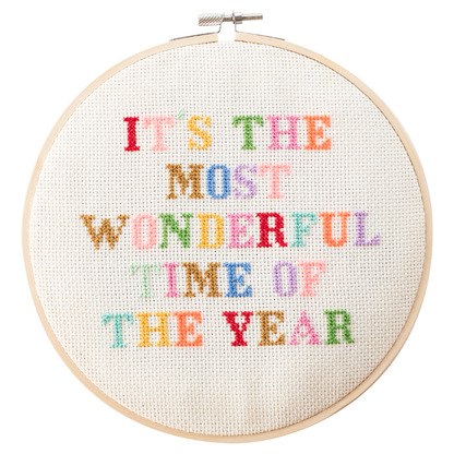 Kit de point de croix - "It's The most wonderful time of the Year" | Cotton Clara