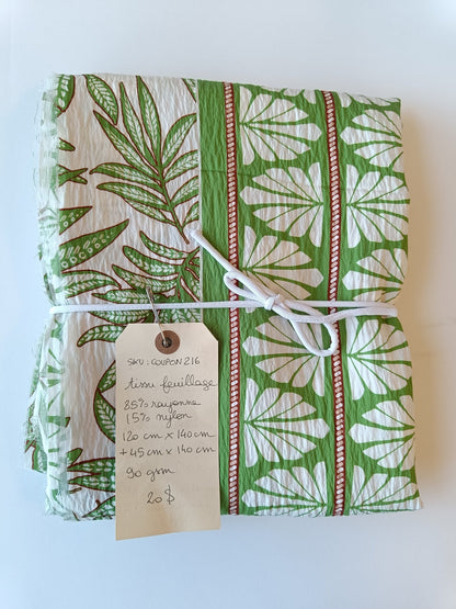 Tissu feuillage - Coupon #216