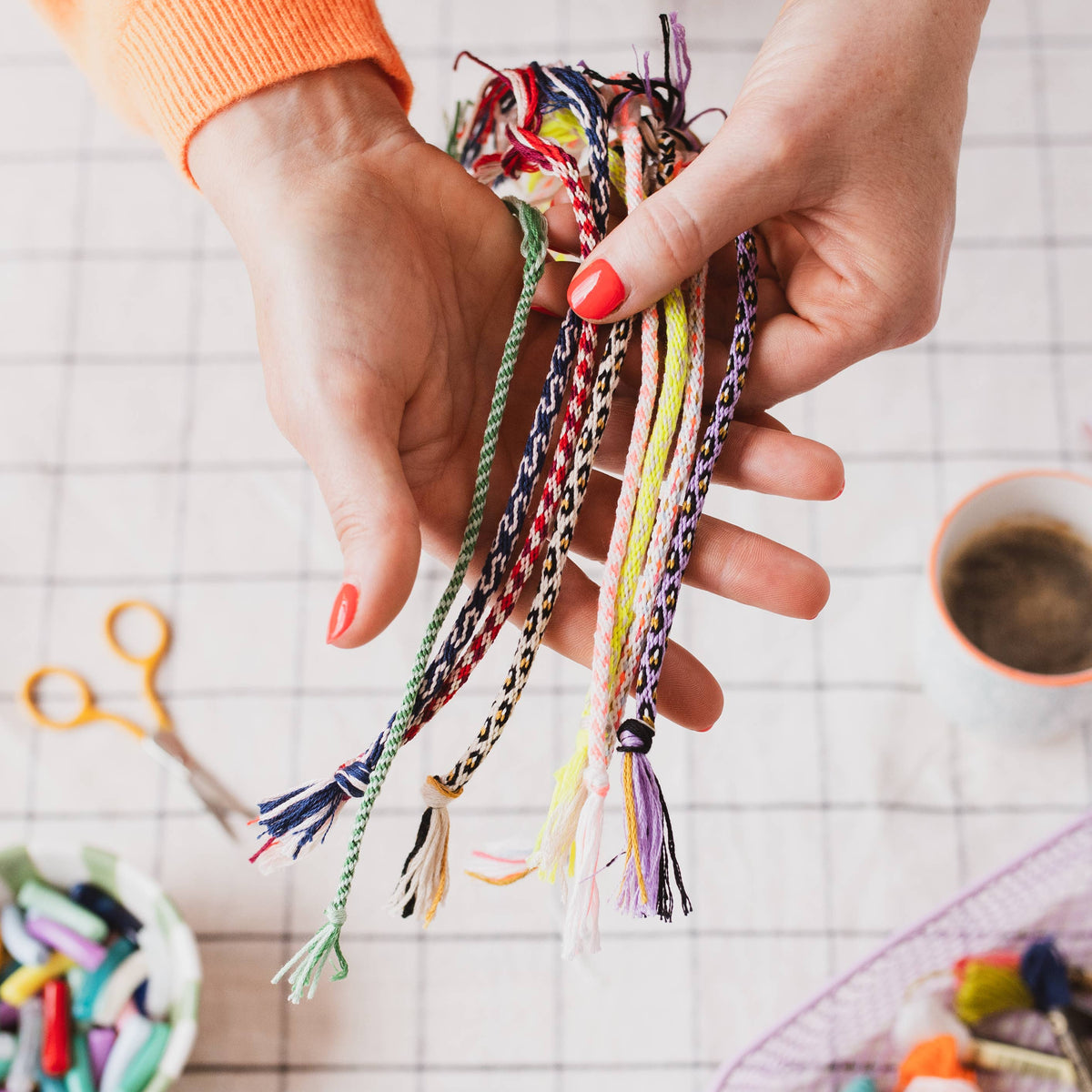 Kit de bracelets d'amitié Kumihimo | Cotton Clara
