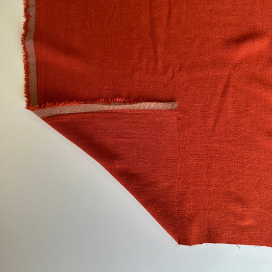 Bourette / Silky Noil / Linen / Rayon Fabrics - Rust