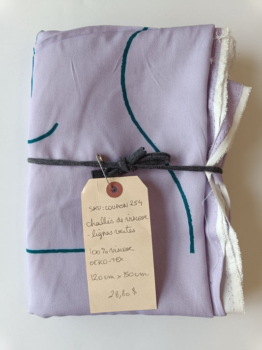 Challis de viscose - Coupon #254
