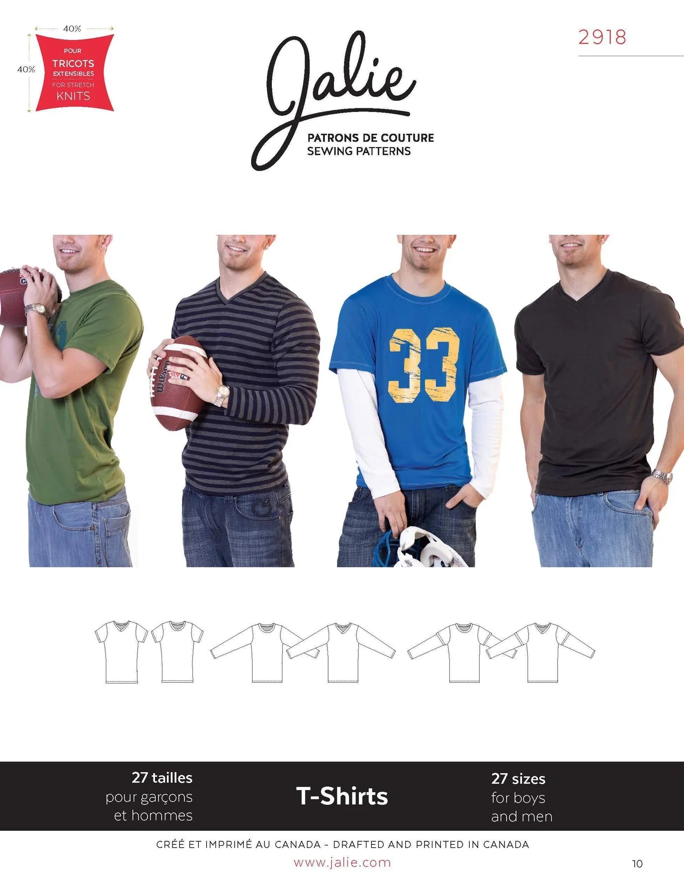 Men's T-shirt 2918 | Paper Pattern - Jalie