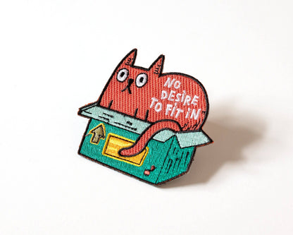 Patch thermocollant chat « No Desire to Fit In » - RippleSplash