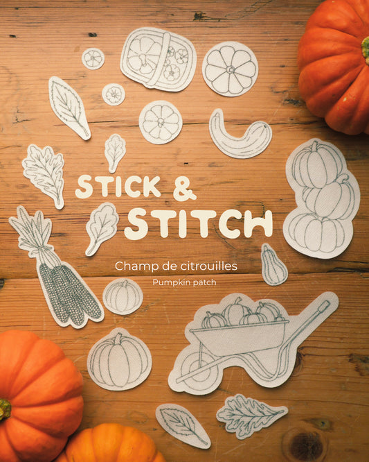 Stick & Stitch - champ de citrouille - BRODÉ SERRÉ
