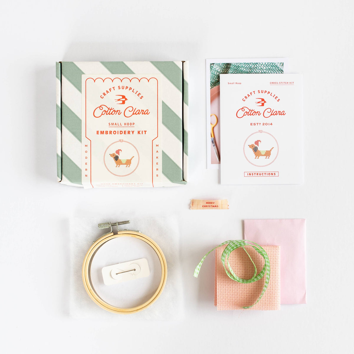 Kit de point de croix - Teckel de Noël | Cotton Clara