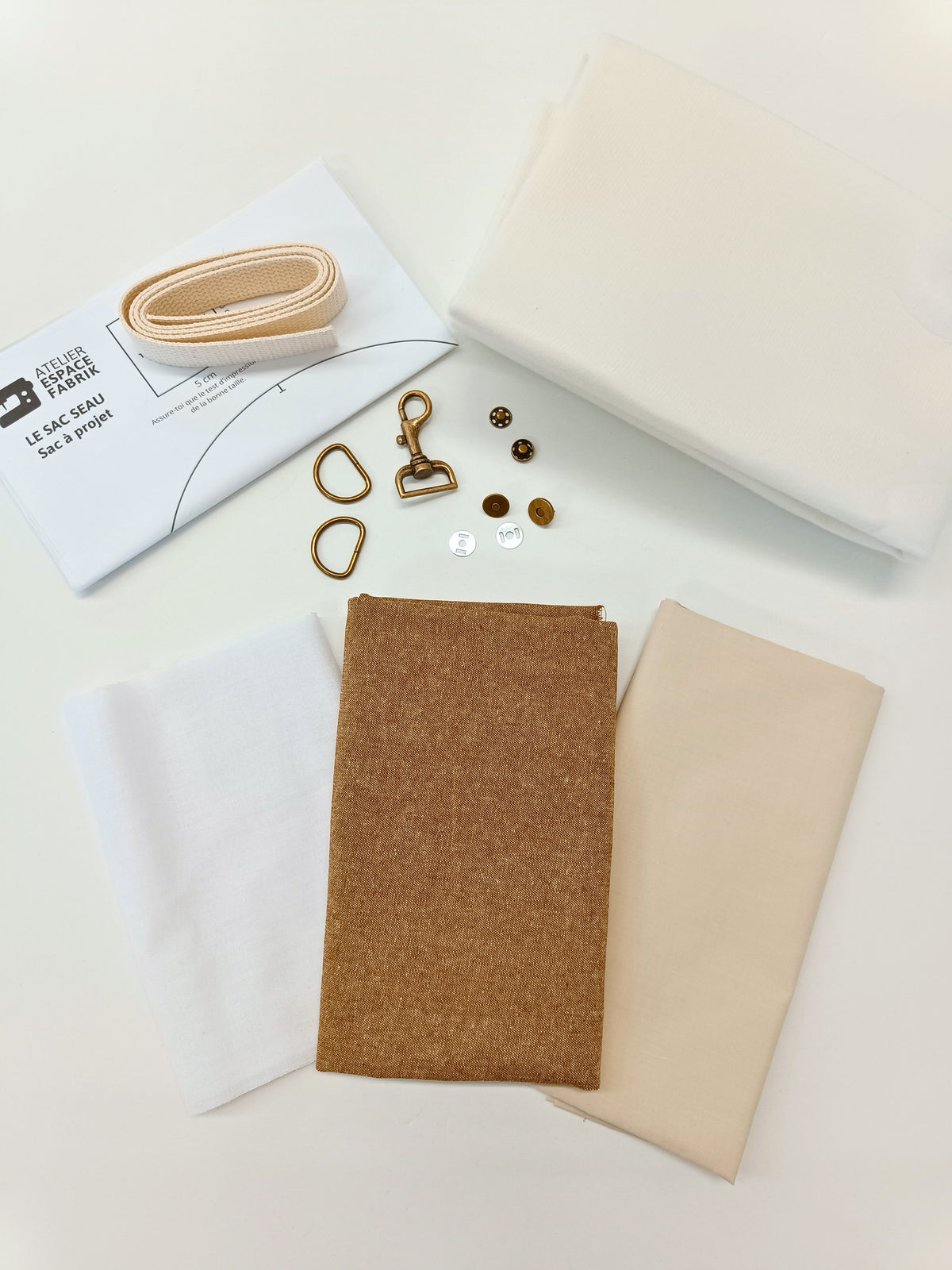 Ensemble à coudre "Le sac seau" - Sac à projets (4 options)