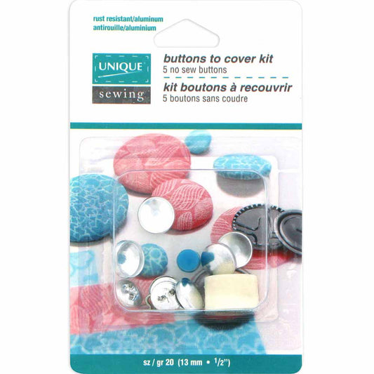 Set of buttons to cover with tool no. 20 - 12mm (1/2″) - 5 pairs