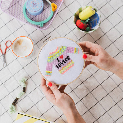 Kit de point de croix - « I Love Taylor » | Cotton Clara