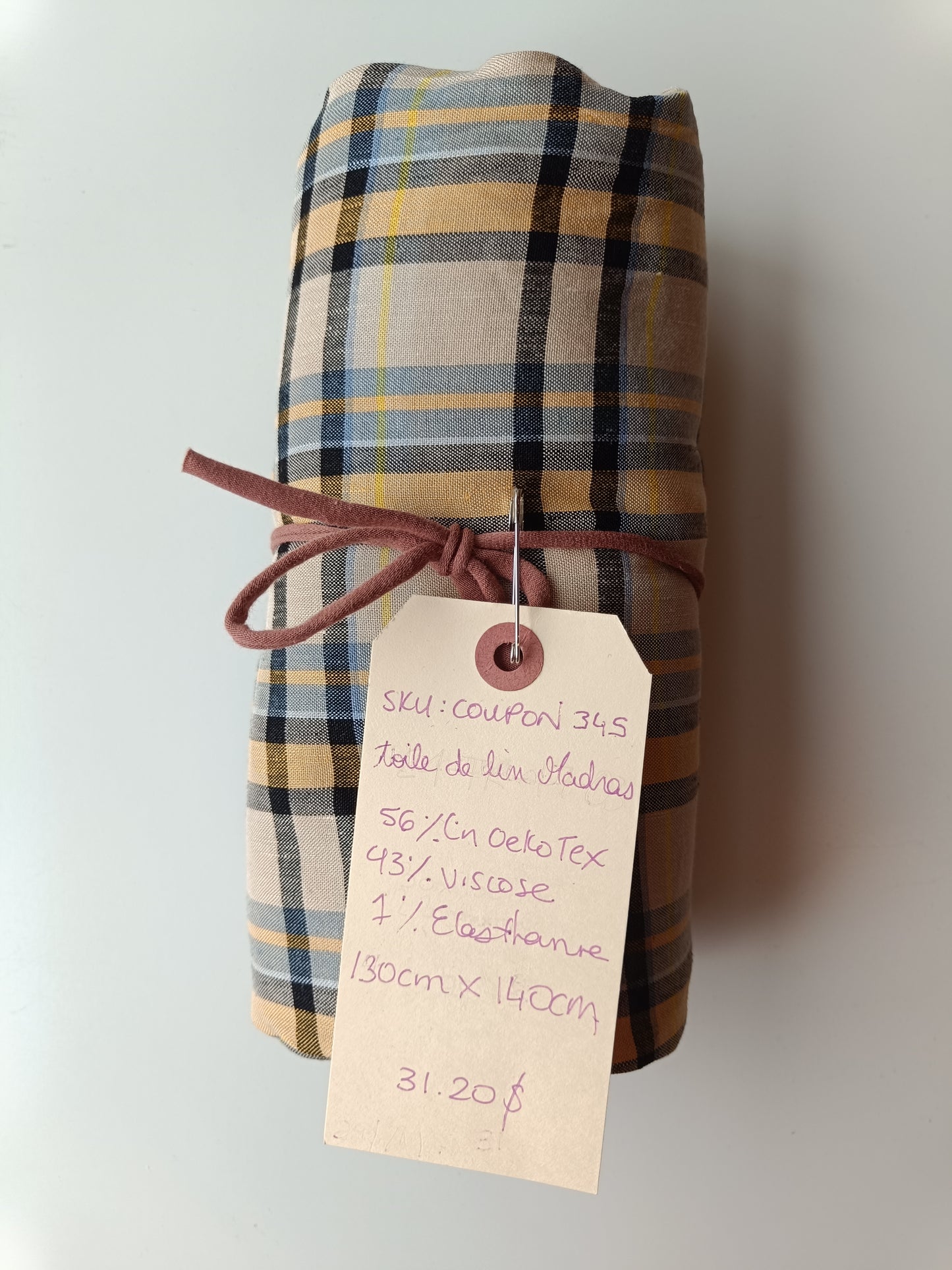 Toile de lin Madras - Coupon #345