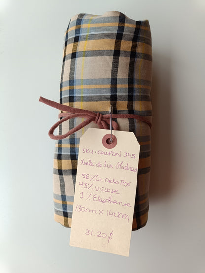 Toile de lin Madras - Coupon #345