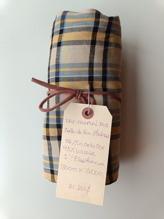 Toile de lin Madras - Coupon #345