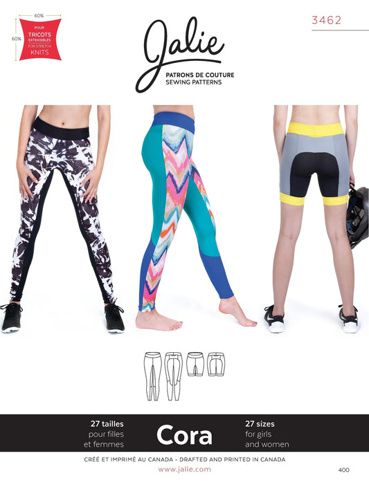 Legging et short CORA 3462 | Patron papier - Jalie