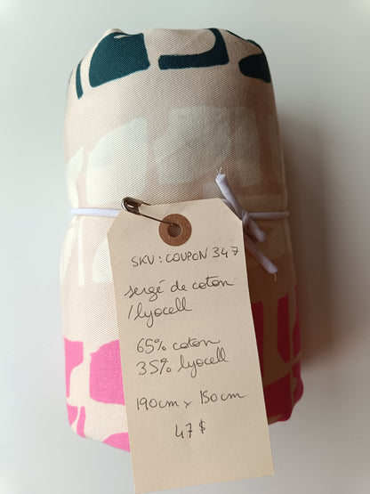 Sergé de coton/lyocell - Coupon #347