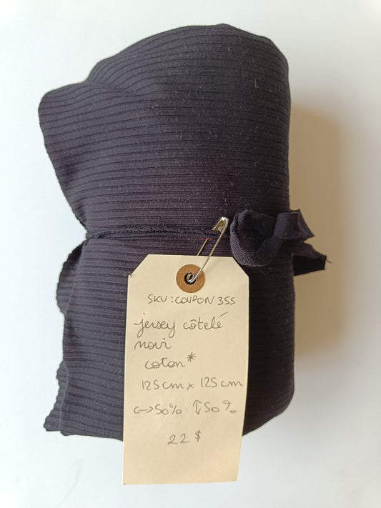Jersey côtelé de coton - Coupon #355