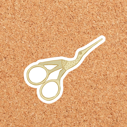 "Embroidery scissors" vinyl sticker - Art By Tiu