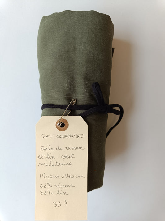Toile viscose/lin - Coupon #363