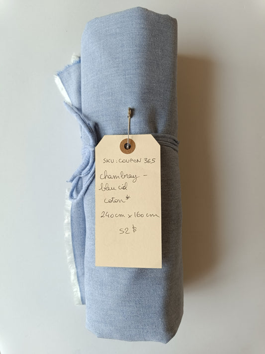Chambray de coton - Coupon #365
