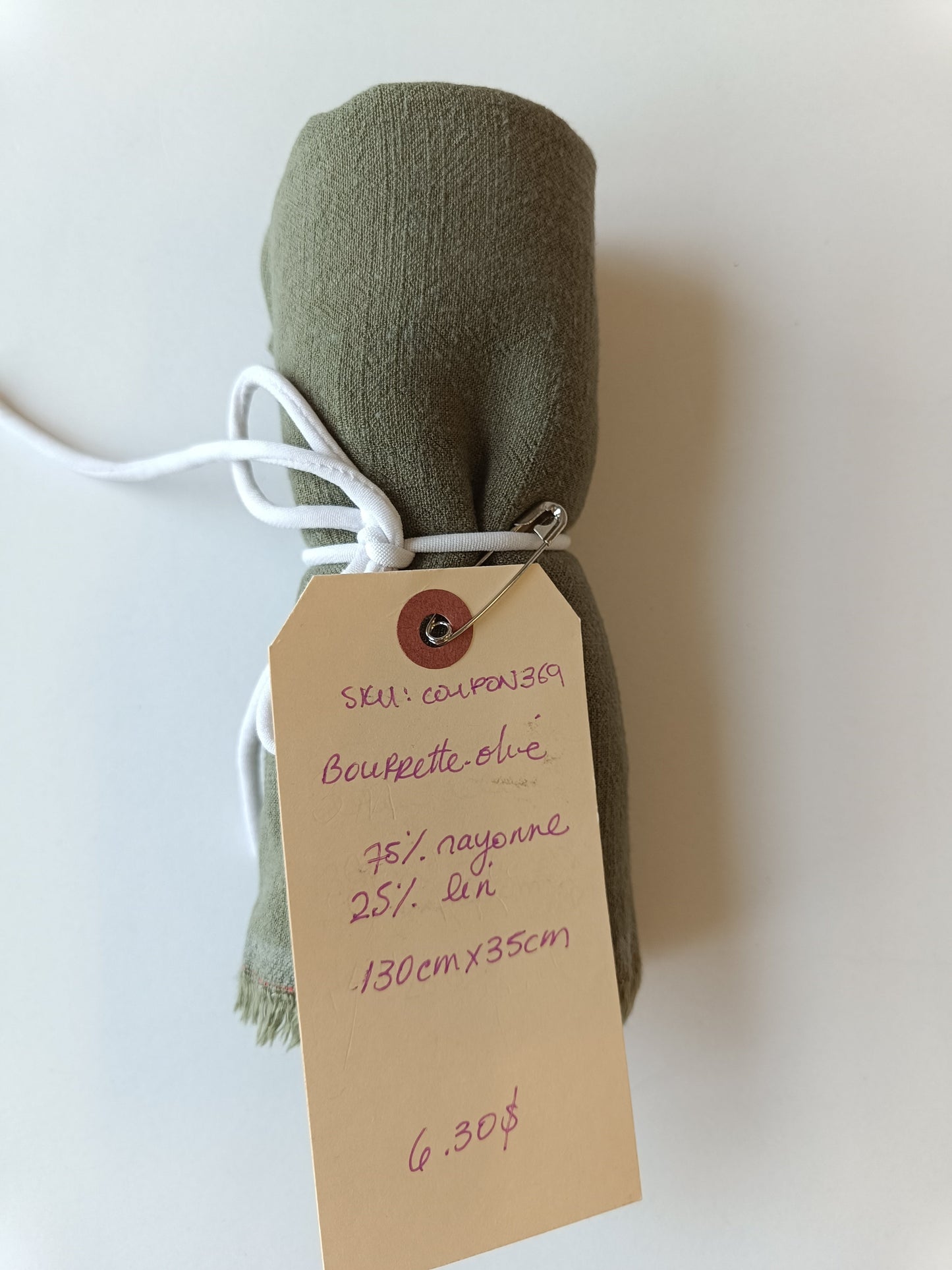 Toile de rayonne/lin  - Coupon #369