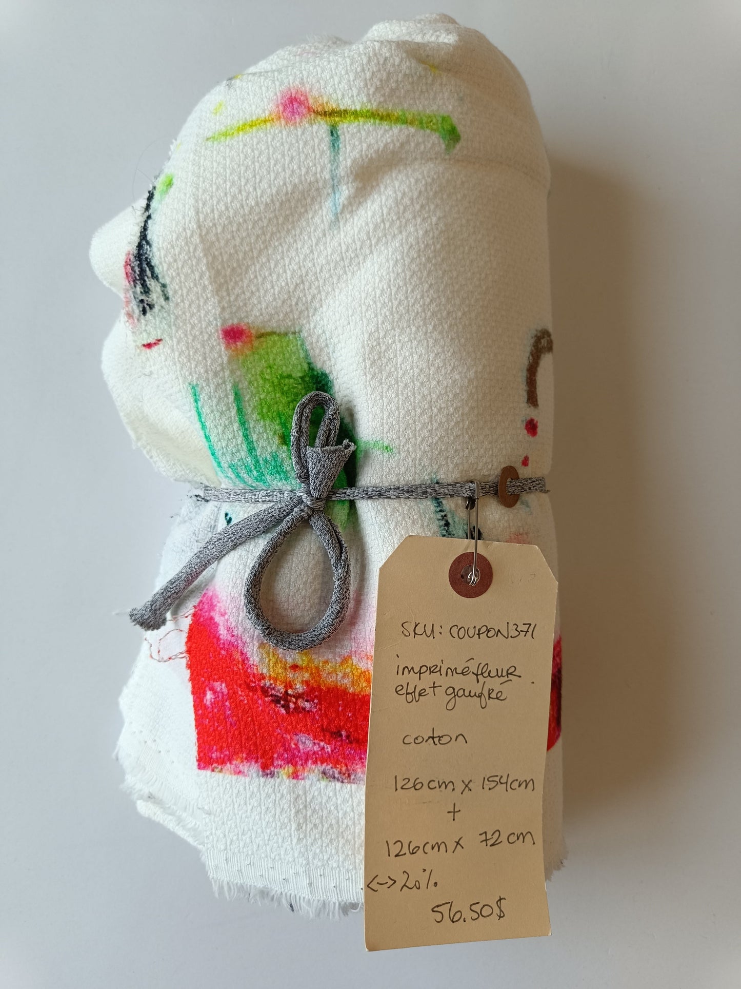 Toile imprimée gaufrée - Coupon #371