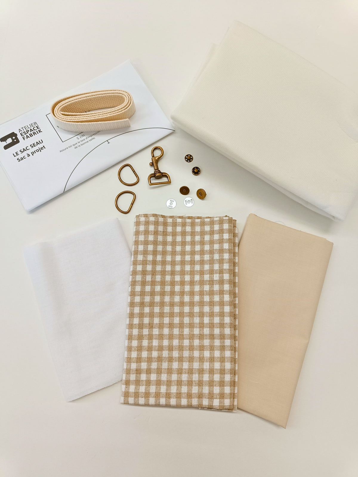 Ensemble à coudre "Le sac seau" - Sac à projets (4 options)