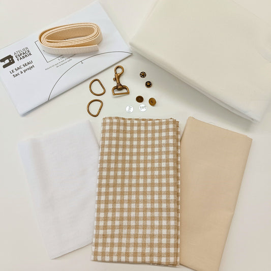 Ensemble à coudre "Le sac seau" - Sac à projets (4 options)