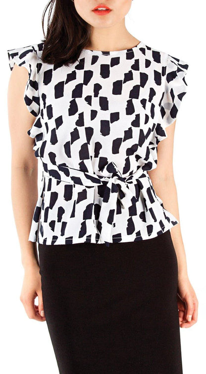 ADÈLE Tunic Top with Flounce Sleeves 3888 | Paper Pattern - Jalie