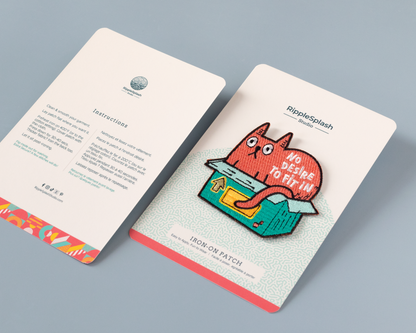 Patch thermocollant chat « No Desire to Fit In » - RippleSplash