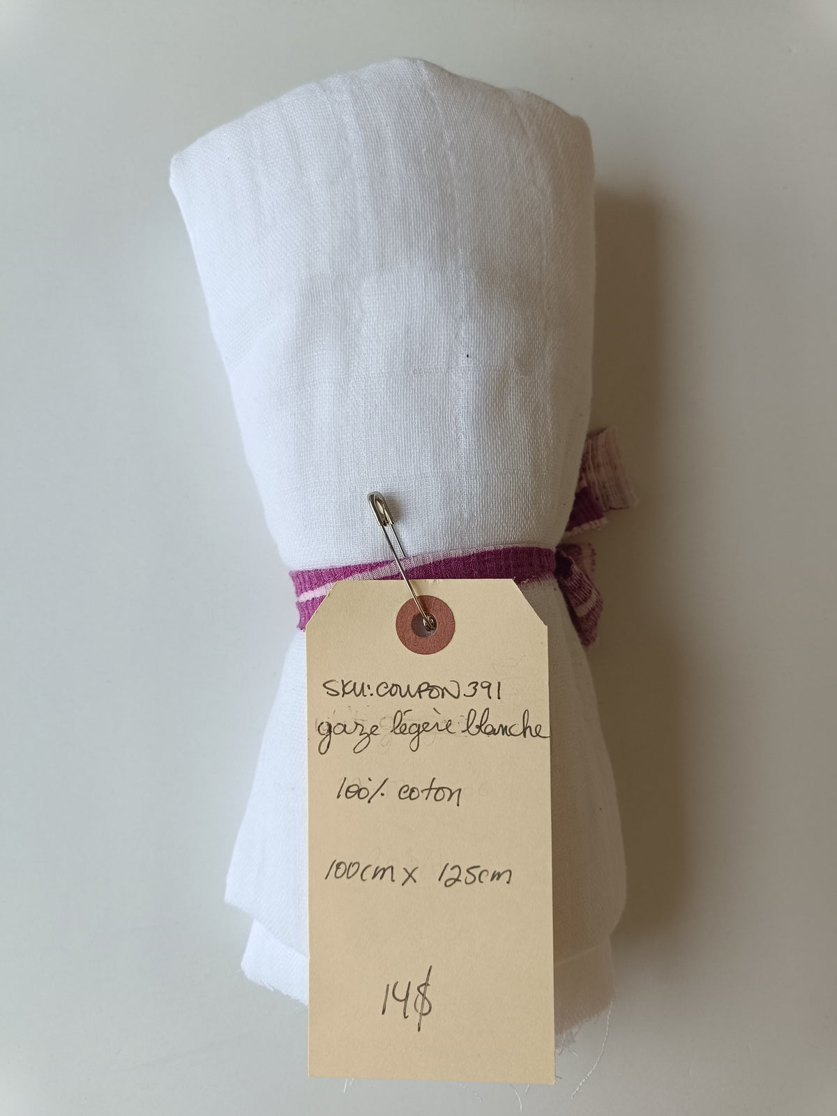 Gaze de coton légère - Coupon #391
