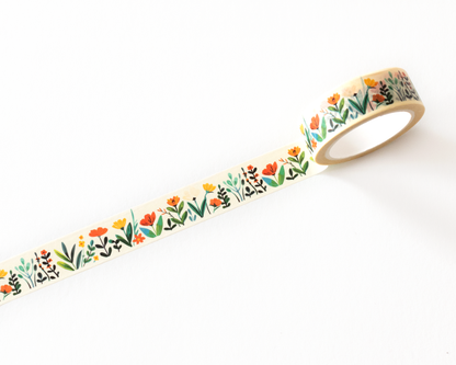 Ruban Washi Botanique Fleurs Sauvages