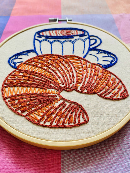 Complete Croissant Embroidery Kit