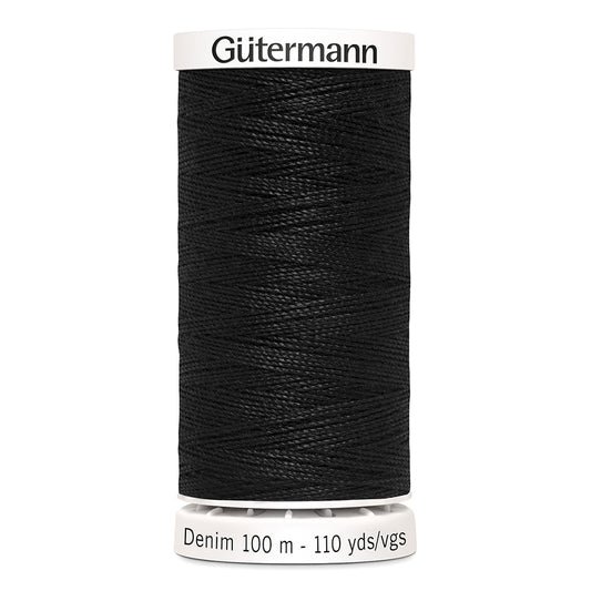 Fil à coudre - Denim - Noir - GÜTERMANN