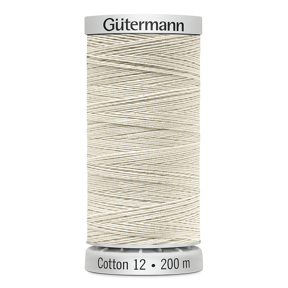 Cotton thread 12 wt - Natural - GÜTERMANN - 200m 