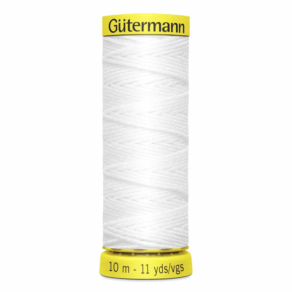 Elastic thread 10m - white GÜTERMANN