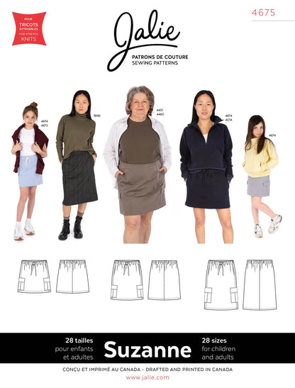 SUZANNE Cargo Skirt 4675 | Paper pattern - Jalie