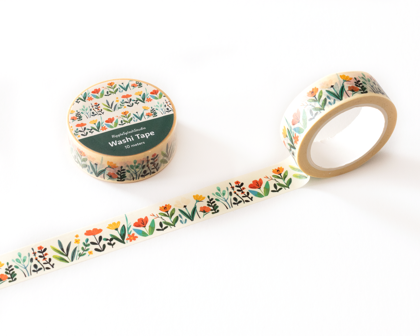Ruban Washi Botanique Fleurs Sauvages