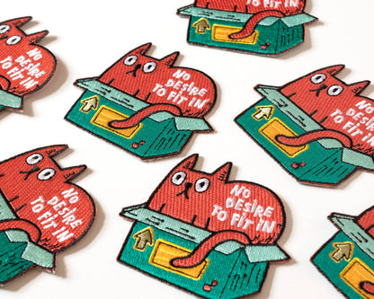 Patch thermocollant chat « No Desire to Fit In » - RippleSplash