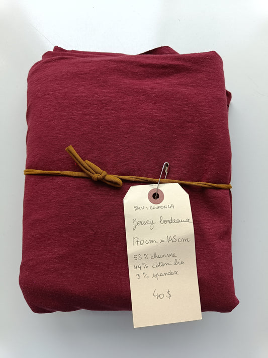 Jersey chanvre coton - Coupon #49