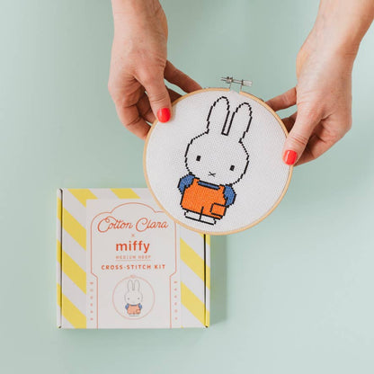 Kit de point de croix - Miffy en salopette | Cotton Clara x MIFFY