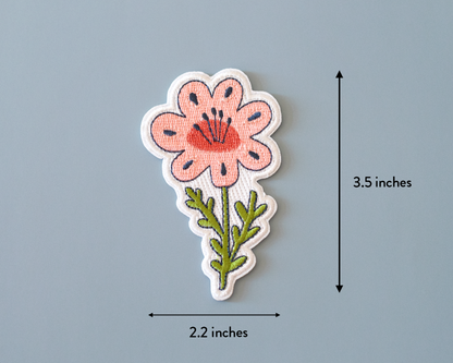 Patch thermocollant Fleur Rose - RippleSplash
