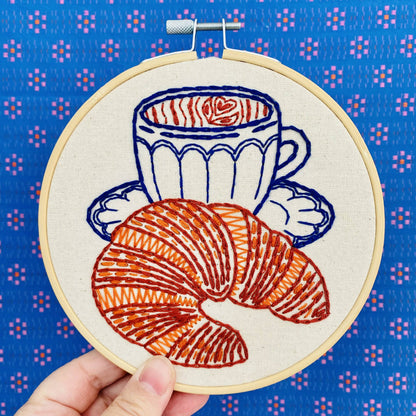 Complete Croissant Embroidery Kit