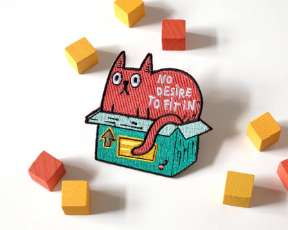 Patch thermocollant chat « No Desire to Fit In » - RippleSplash