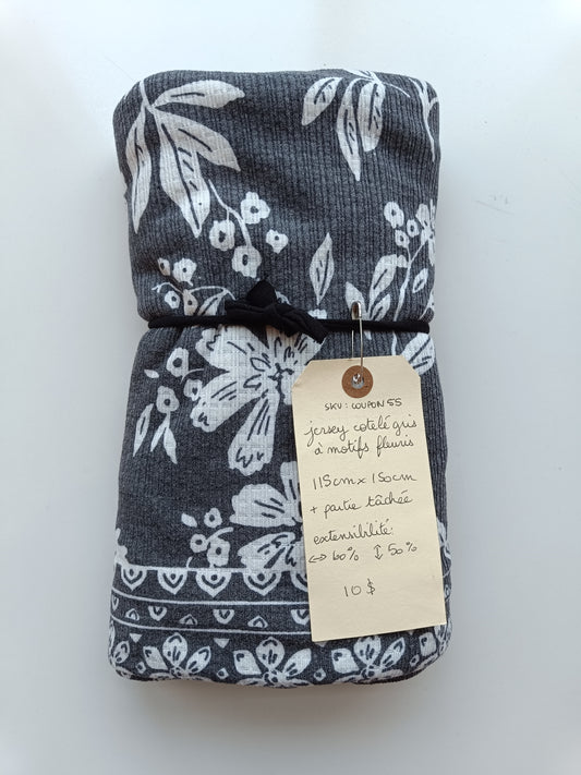 Jersey côtelé - Coupon #55