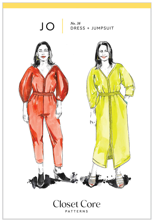 JO jumpsuit and dress | Paper pattern - Closet Core Patterns