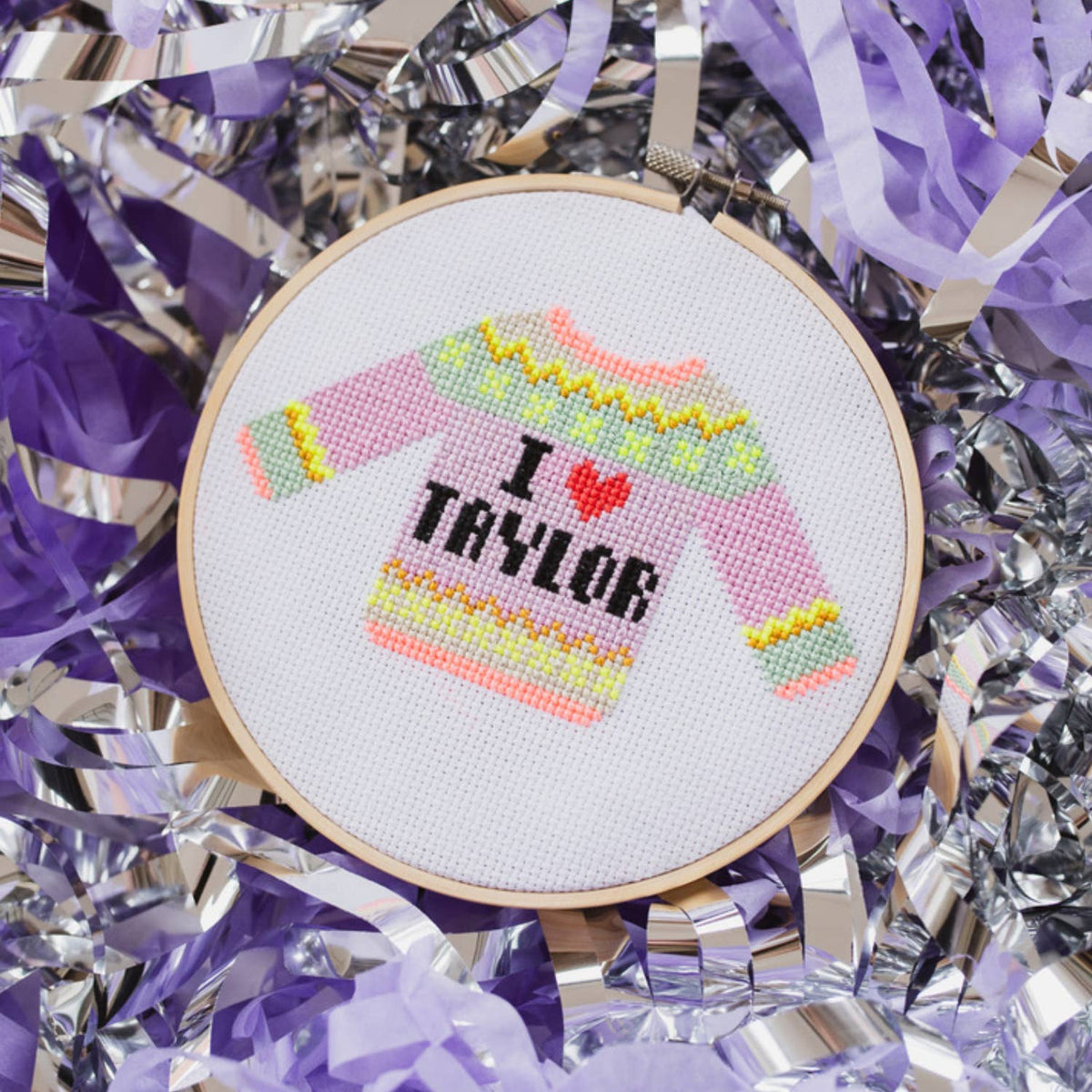 Kit de point de croix - « I Love Taylor » | Cotton Clara