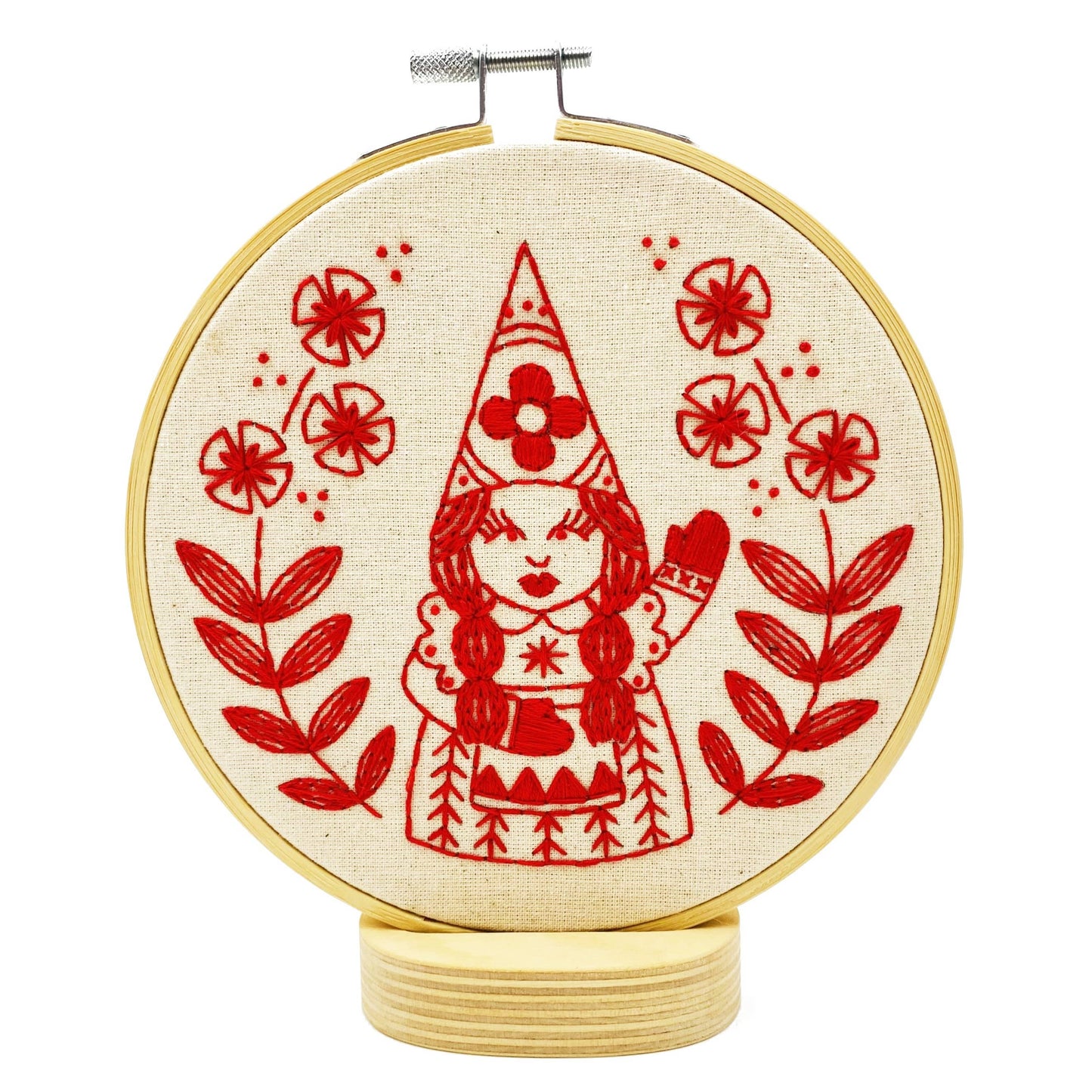 "Julia" Nordic Gnome Complete Embroidery Kit