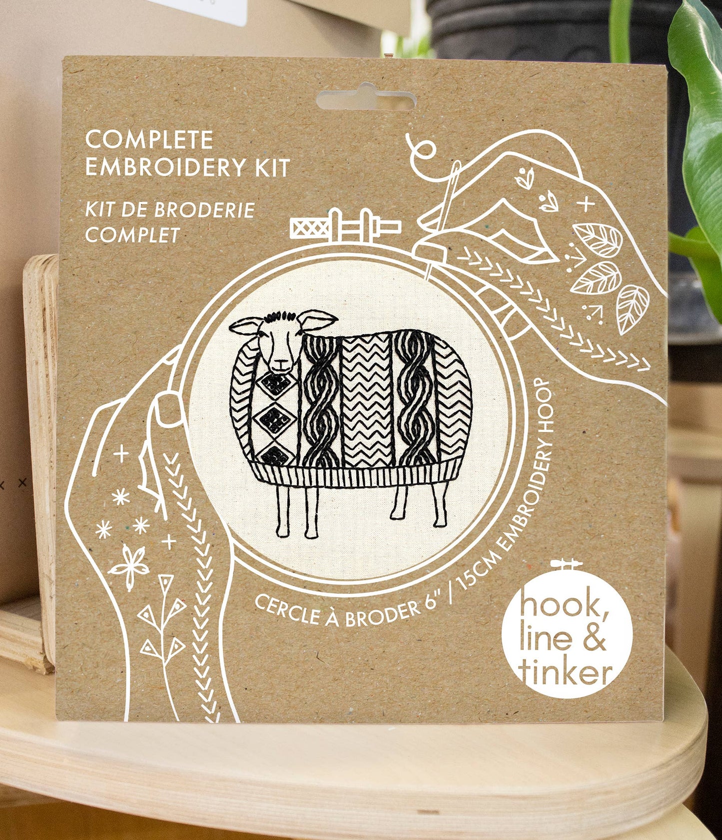 Complete Embroidery Kit Sheep in Sweater "Sweater Weather"